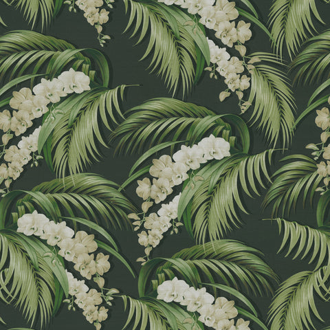 Orchid Haven 802580 Caviar Tommy Bahama Home Fabric