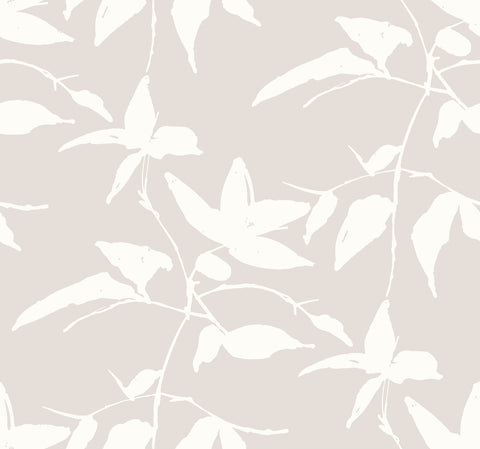AF6509 Beige Persimmon Leaf Wallpaper