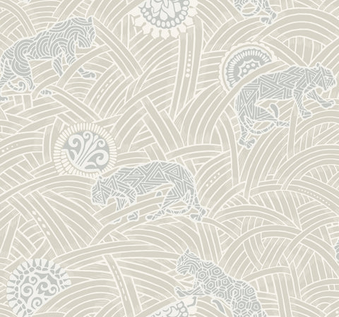 AF6553 White, Grey Tibetan Tigers Wallpaper