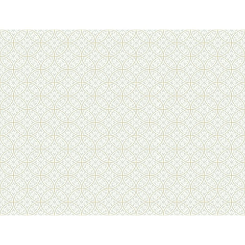 AP7433 Cream Gray Lacey Circle Geo Wallpaper