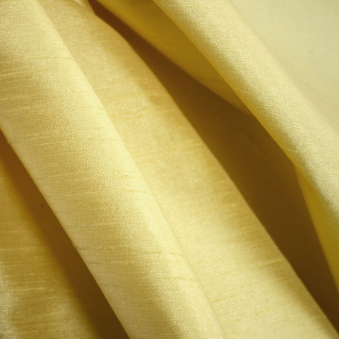 Aviana Maize Polyester Yellow Faux Silk Drapery Fabric