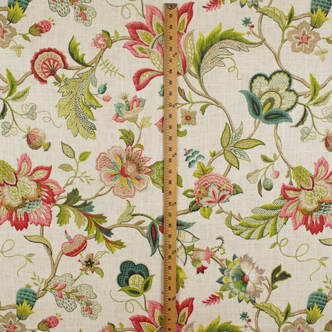 Brissac Jewel Jacobean Floral Kaufman Fabric