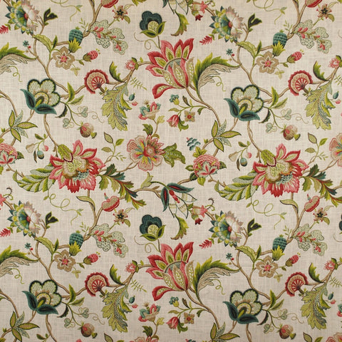 Brissac Jewel Jacobean Floral Kaufman Fabric