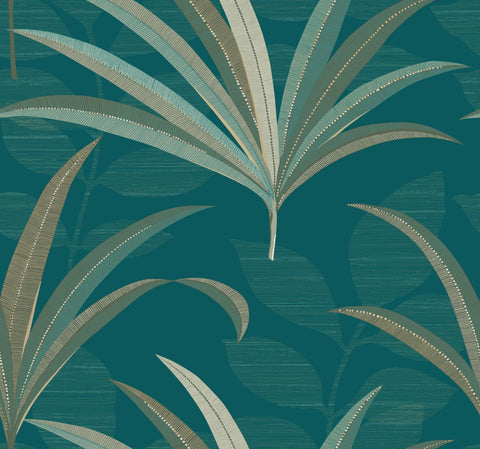 CA1549 Blues El Morocco Palm Wallpaper