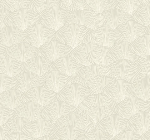 CI2331 Taupe Luminous Ginkgo Wallpaper