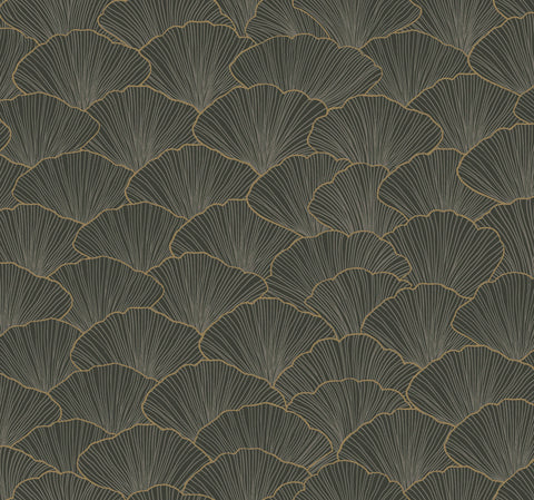 CI2336 Gray Luminous Ginkgo Wallpaper