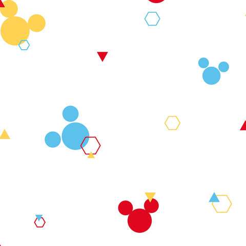 DI0930 Red/Blue/Yellow Disney Minnie Mouse Dots Wallpaper