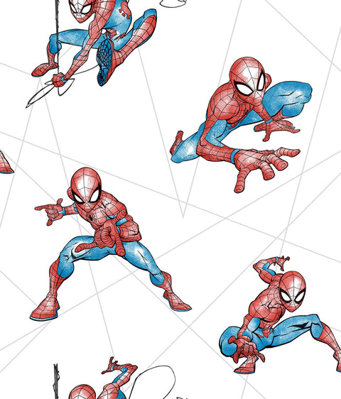 DI0939 Red/Blue/Gray Spider-Man Fracture Wallpaper