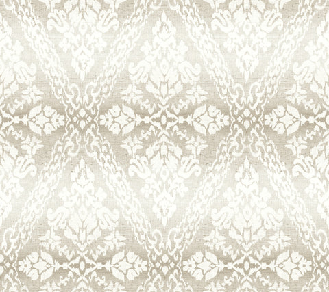 DM4933 Off White Tudor Diamond Damask Wallpaper