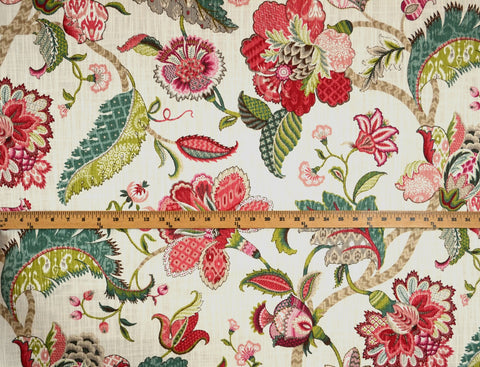 Finders Keepers Raspberry P Kaufmann Floral Fabric