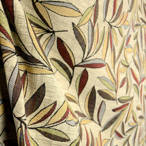 Garfield Redstone Tropical Leaf Floral Fabric