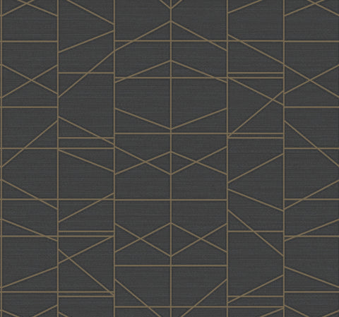 GM7547 Gold Modern Perspective Wallpaper