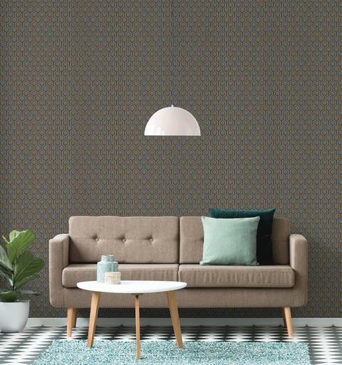 HC7535 Grey Bee Sweet Wallpaper