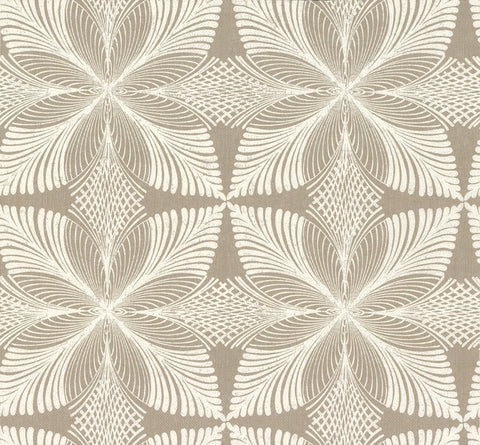HC7543 Tan/White Roulettes Wallpaper