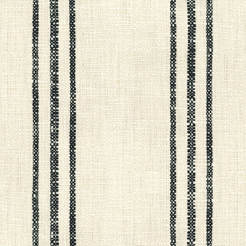 Highlander Slub Stripe Black Regal Fabric