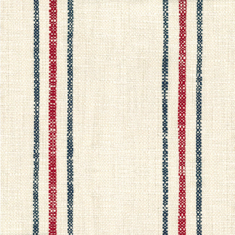 Highlander Slub Stripe Red Regal Fabric