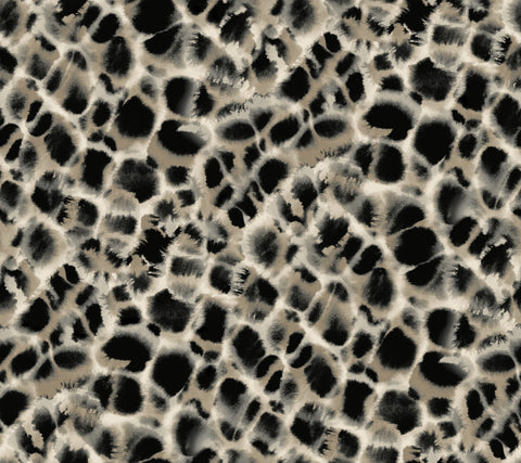 HO2162 Black Leopard Rosettes Wallpaper