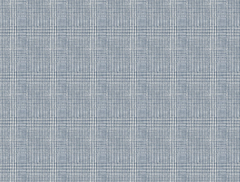 HO2167 Blue Shirting Plaid Wallpaper