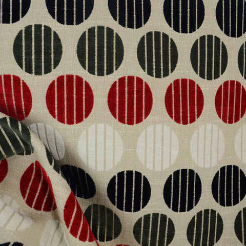 Hollywood Metro Geometric Circles Upholstery Fabric