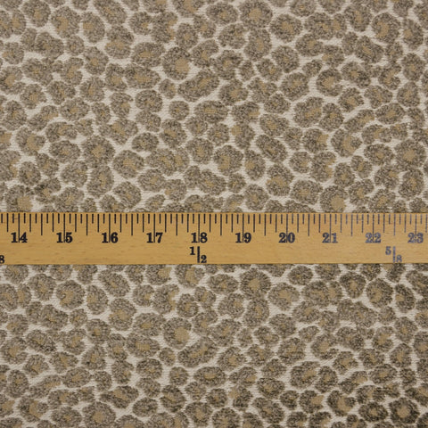 K-Hutton Truffle Cheetah Print Chenille Upholstery Fabric