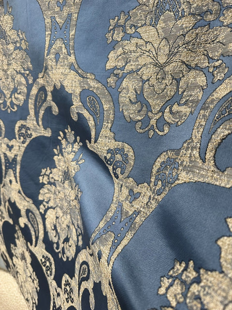 Katherine Ocean Faux Silk Worldwide Fabric