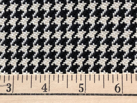 D2286 Houndstooth Black Antique White Fabric