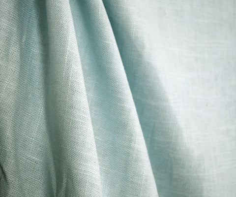 Jefferson Linen Sky Blue Curtain Fabric
