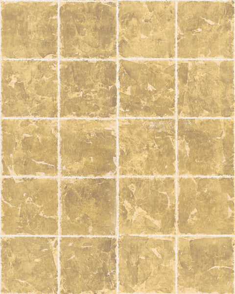 KT2102 Gold  Metal Leaf Squares Wallpaper