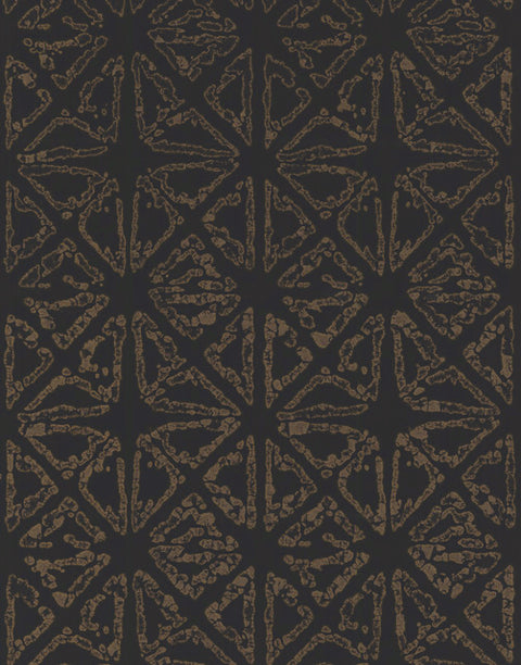 KT2110 Black/Gold Empire Diamond Wallpaper