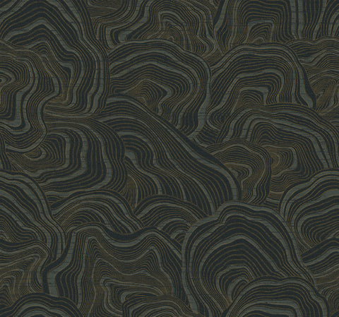KT2162 Black Geodes Wallpaper