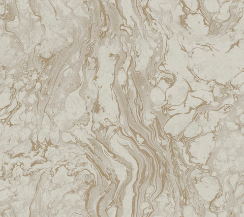 KT2225 Taupe Polished Marble Wallpaper