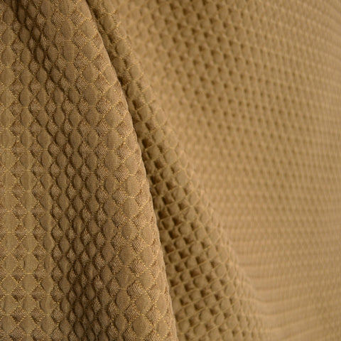 Linton Suede Bronze Gold Diamond Texture Matelasse Upholstery Fabric