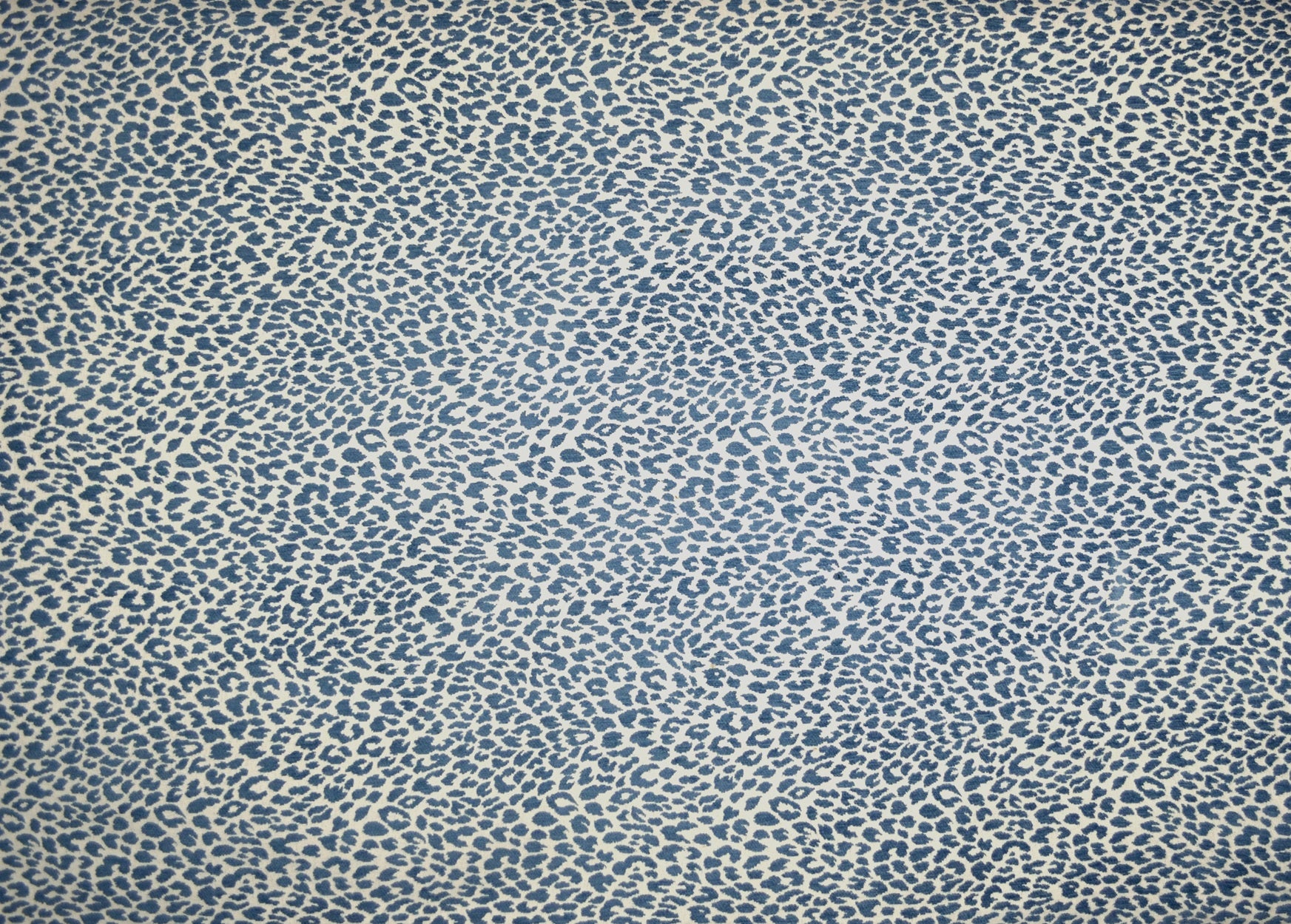 2 Yds good Min Water & Stain Resistant Aqua Blue Off White Tiger Animal Pattern Chenille Upholstery Fabric