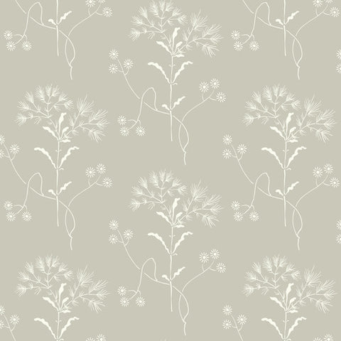 Wildflower Cupola (Light Grey)/White Magnolia Home Vol. II Wallpaper