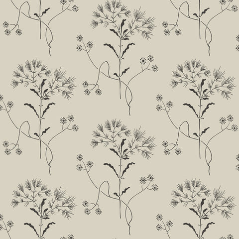 Wildflower White/Gatherings (Taupe) Magnolia Home Vol. II Wallpaper