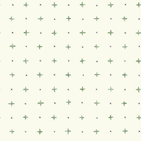 MK1102 Cross Stitch Green Wallpaper