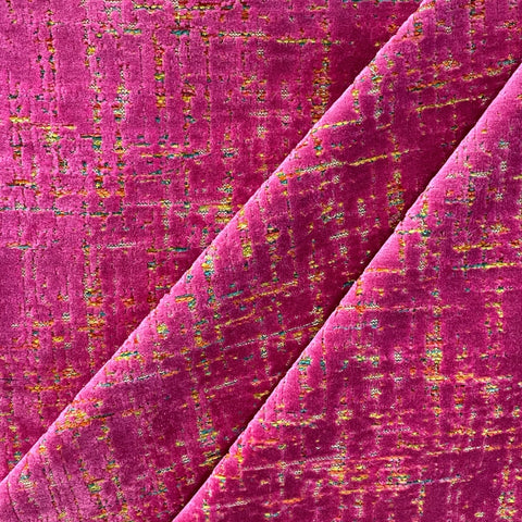 Moonstruck Fuchsia Cut Velvet Covington Fabric