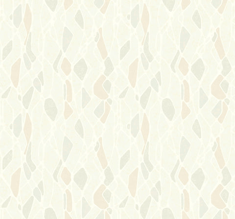 NA0508 Beige Stained Glass Wallpaper