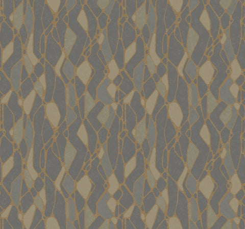 NA0511 Dark Grey Stained Glass Wallpaper