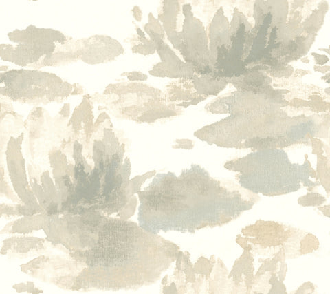 NA0524 Grey Water Lily Wallpaper