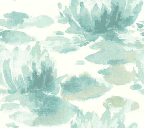NA0525 Blue Water Lily Wallpaper