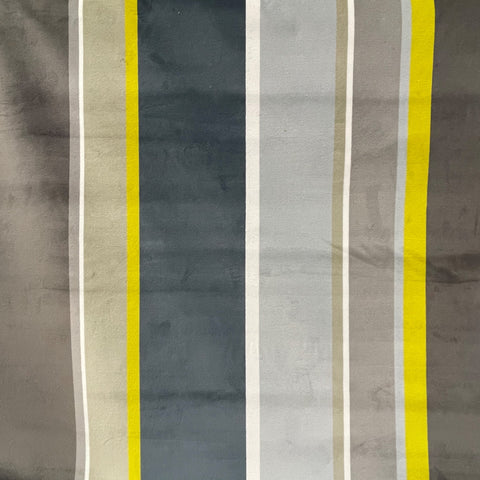 Nador Lemongrass Velvet Stripe Upholstery Fabric