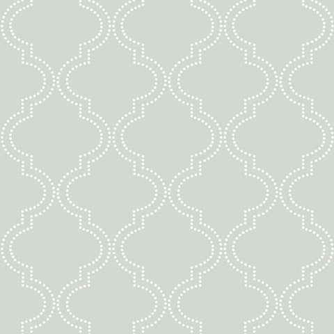 NU1649 Grey Quatrefoil Peel And Stick Wallpaper