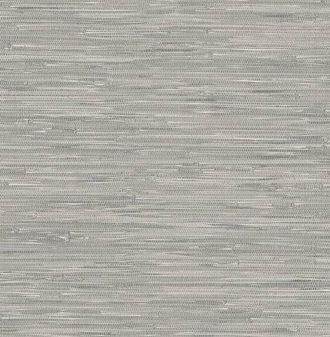 NU2083 Tibetan Grasscloth Grey Natural Peel and Stick Wallpaper