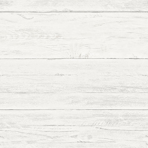 NU2187 Shiplap Off-White Wood Peel & Stick Wallpaper