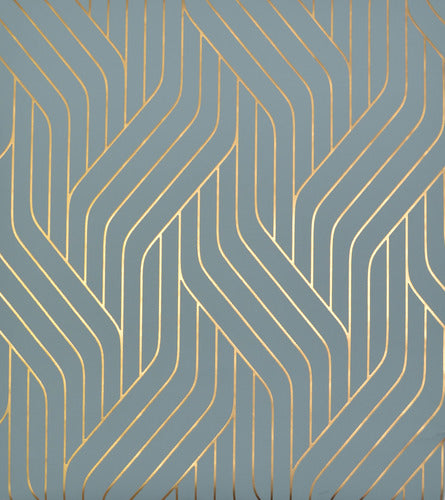 NW3520 Ebb And Flow Blue/Gold Wallpaper