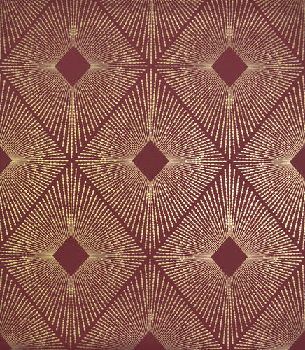 NW3588 Harlowe Red/Gold Wallpaper