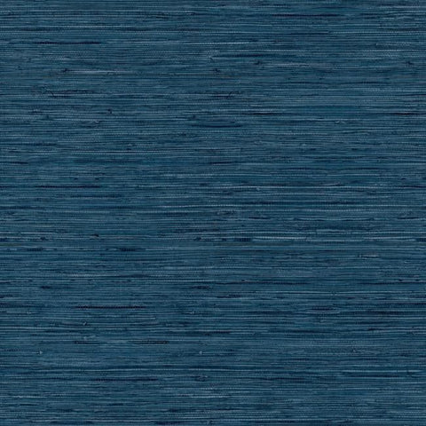 RMK11314WP Blue Faux Grasscloth Peel & Stick Wallpaper