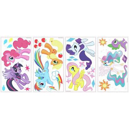 Murals My Little Pony Wall Decals with Glitter Mural