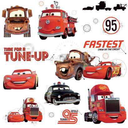 Murals Cars Friends To The Finish Wall Decals Mural